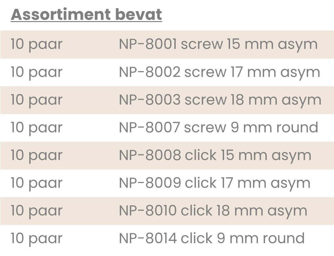 AS-8002 asymmetrisch EverClear siliconen neuspads