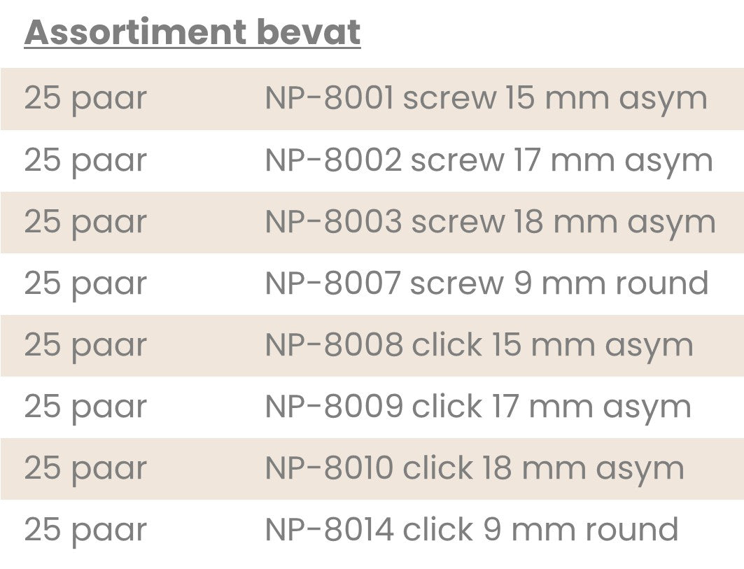 AS-8004 asymmetrisch EverClear siliconen neuspads